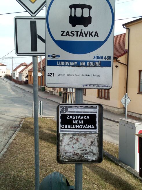 Zastavka neni obsluhovana